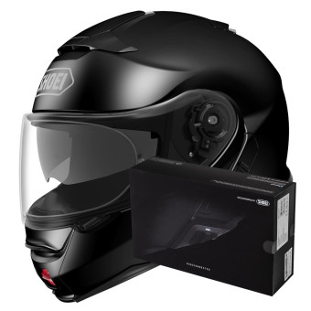 Klapp Shoei Neotec II Black + Intercom Sena SRL-Mesh