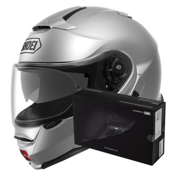Klapp Shoei Neotec II Light Silver + Intercom Sena SRL-Mesh