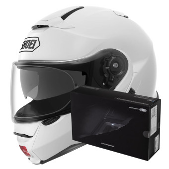 Klapp Shoei Neotec II White + Intercom Sena SRL-Mesh