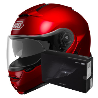 Klapp Shoei Neotec II Wine Red + Intercom Sena SRL-Mesh