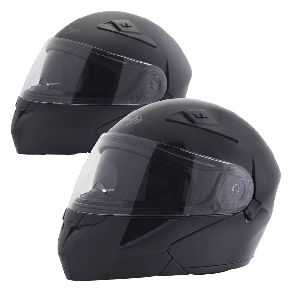 Klapp Stormer 2 flip-up helmets pack Turn black + Turn matt black Klapp Stormer 2 flip-up helmets pack Turn black + Turn matt black