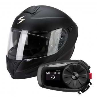 Klapp Scorpion Exo 920 Matt Black + Kit Bluetooth Sena 5S Solo