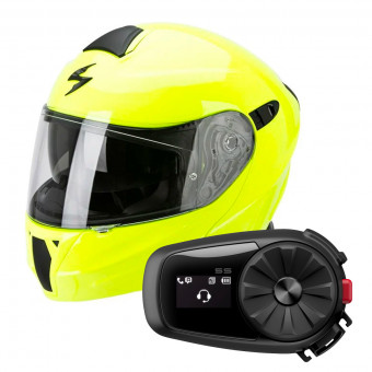 Klapp Scorpion Exo 920 Neon Yellow + Kit Bluetooth Sena 5S Solo