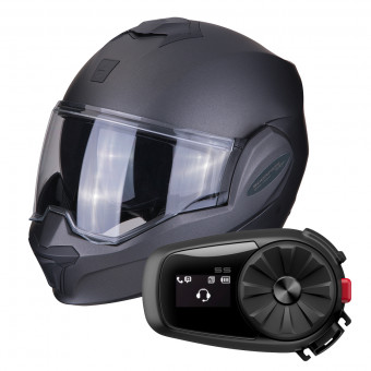 Klapp Scorpion Exo Tech Anthracite + Kit Bluetooth Sena 5S Solo