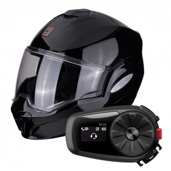 Klapp Scorpion Exo Tech Black + Kit Bluetooth Sena 5S Solo