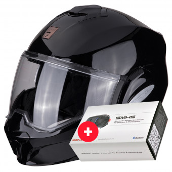 Klapp Scorpion Exo Tech Black + Kit Bluetooth Sena SMH5