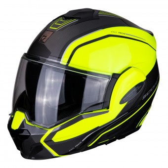 Scorpion Exo Tech Time-Off Neon Yellow Silver + Kit Bluetooth Sena SMH5