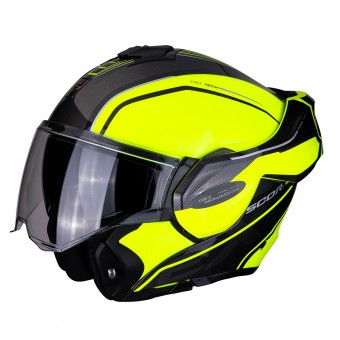 Scorpion Exo Tech Time-Off Neon Yellow Silver + Kit Bluetooth Sena SMH5