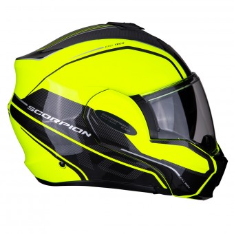 Scorpion Exo Tech Time-Off Neon Yellow Silver + Kit Bluetooth Sena SMH5
