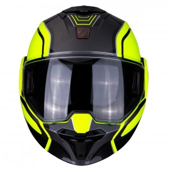 Scorpion Exo Tech Time-Off Neon Yellow Silver + Kit Bluetooth Sena SMH5