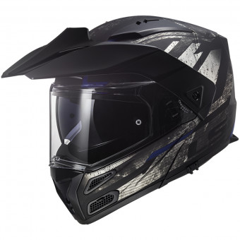 Klapp LS2 Metro Evo P/J Buzz Matt Black Titanium Blue FF324