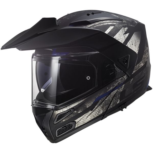 Klapp LS2 Metro Evo P/J Buzz Matt Black Titanium Blue FF324
