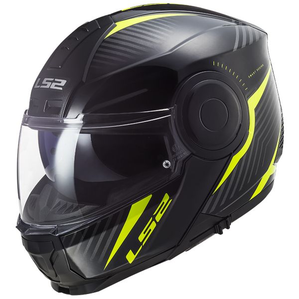 LS2 Scope Skid Black H-V Yellow FF902 + Kit Bluetooth SMH5 Solo