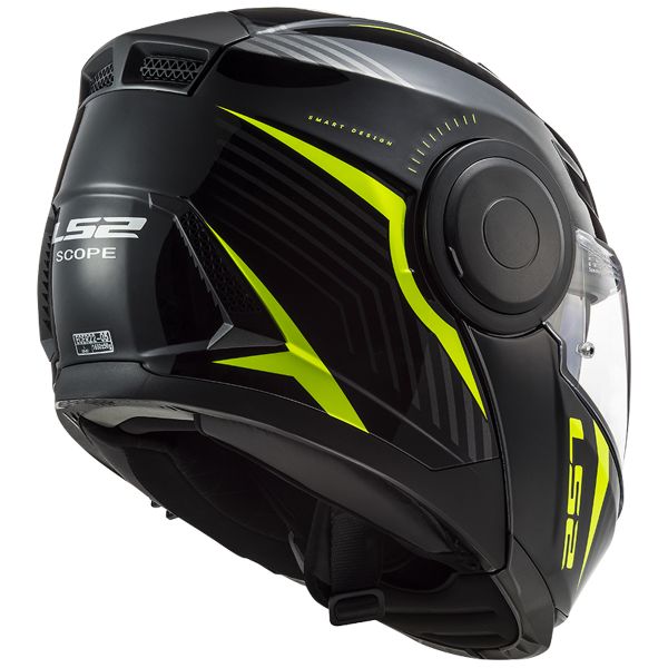 LS2 Scope Skid Black H-V Yellow FF902 + Kit Bluetooth SMH5 Solo