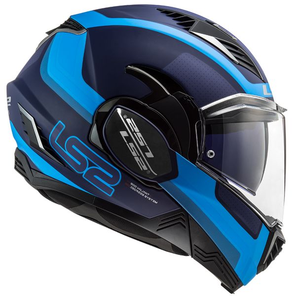 LS2 Valiant II Orbit Matt Blue FF900 + Kit Bluetooth SMH5 Solo