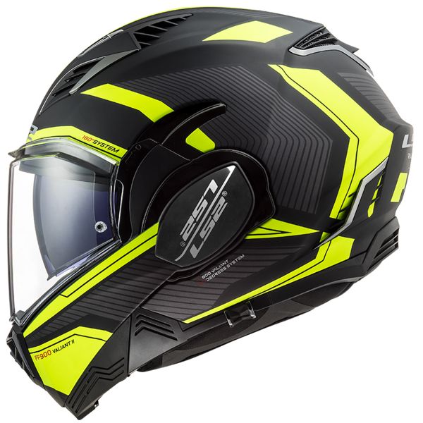 LS2 Valiant II Revo Black H-V Yellow FF900 + Kit Bluetooth SMH5 Solo