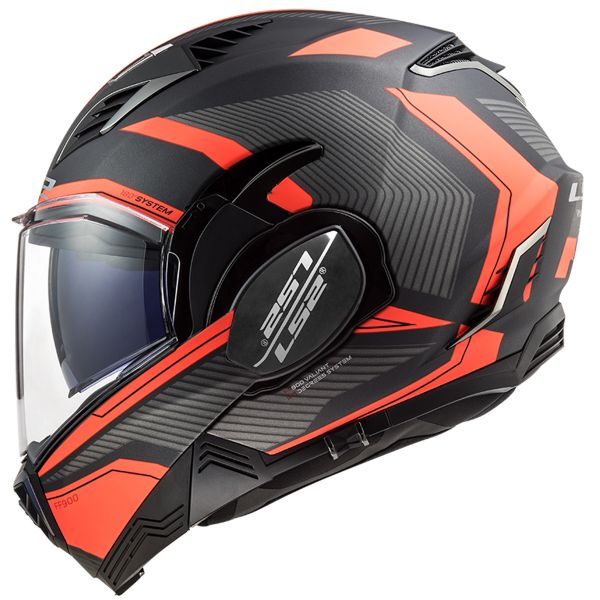 LS2 Valiant II Revo Matt Titanium Orange FF900 + Kit Bluetooth 5S Solo