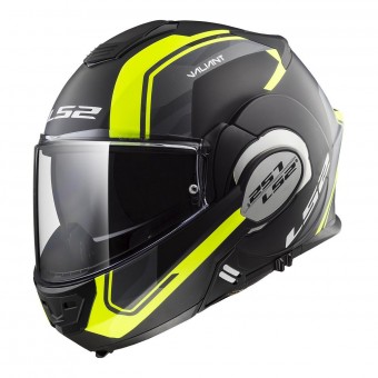 Klapp LS2 Valiant Line Matt Black H-V Yellow FF399