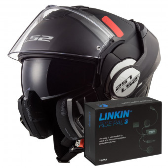 Klapp LS2 Valiant Prox Matt Black Titanium FF399 + Linkin Ride Pal III