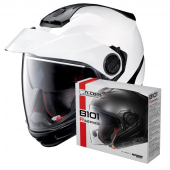 Casque System Nolan N40 5 GT Classic N-Com White 5 + Kit Bluetooth B101R Casque System Nolan N40 5 GT Classic N-Com White 5 + Kit Bluetooth B101R