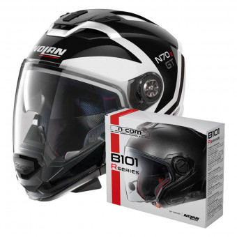 System Nolan N70 2 GT Glaring N-Com 49 + Kit Bluetooth B101R
