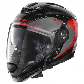 System Nolan N70 2 GT Lakota N-Com Black Grey Red 38