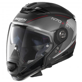 System Nolan N70 2 GT Lakota N-Com Flat Grey Red 35