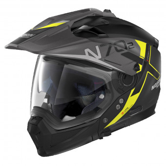 System Nolan N70 2 X Bungee N-Com Flat Black Yellow 36