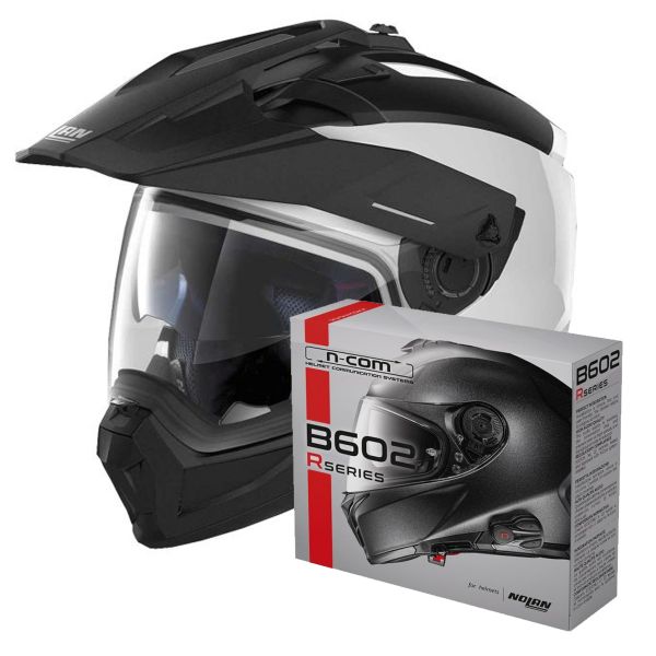 System Nolan N70 2 X Special N-Com Pure White 15 + Kit Bluetooth B602R