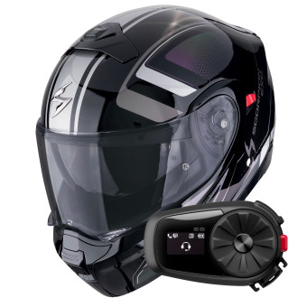 Casque System Scorpion Exo 930 Evo Ardens Black Chameleon + Kit Bluetooth 5S Solo Casque System Scorpion Exo 930 Evo Ardens Black Chameleon + Kit Bluetooth 5S Solo