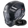 Casque System Scorpion Exo 930 Evo Ardens Matt Black Silver + Kit bluetooth 5R Lite
