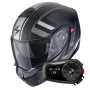 Casque System Scorpion Exo 930 Evo Ardens Matt Black Silver + Kit Bluetooth 5S Solo