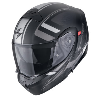 Scorpion Exo 930 Evo Ardens Matt Black Silver + Kit Bluetooth Lokui K30