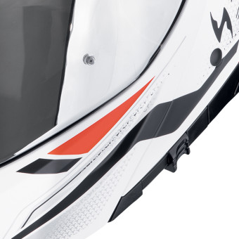 Scorpion Exo 930 Evo Ardens Matt White Black Red + Bluetooth-Kit Exo-Com Link-1C