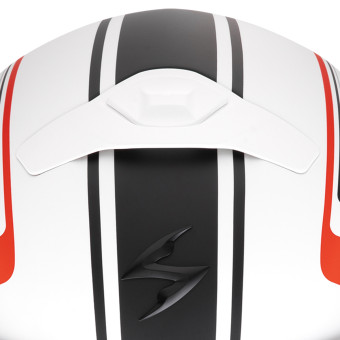 Scorpion Exo 930 Evo Ardens Matt White Black Red + Bluetooth-Kit Exo-Com Link-1C