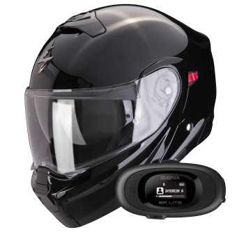 System Scorpion Exo 930 Evo Solid Black + Kit bluetooth 5R Lite