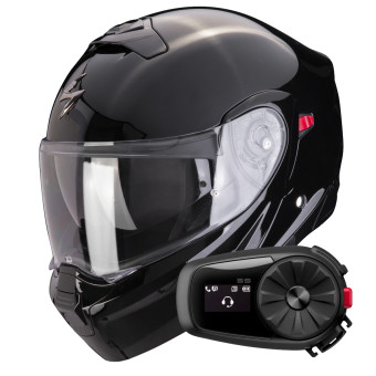System Scorpion Exo 930 Evo Solid Black + Kit Bluetooth 5S Solo