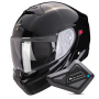 Casque System Scorpion Exo 930 Evo Solid Black + Kit Bluetooth BT Mini