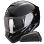 Casque System Scorpion Exo 930 Evo Solid Black + Bluetooth-Kit Exo-Com Link-1