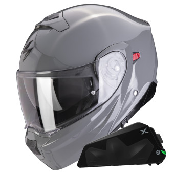 System Scorpion Exo 930 Evo Solid Black + Bluetooth-Kit Exo-Com Link-1C