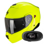 Casque System Scorpion Exo 930 Evo Solid Neon Yellow + Kit bluetooth 5R Lite