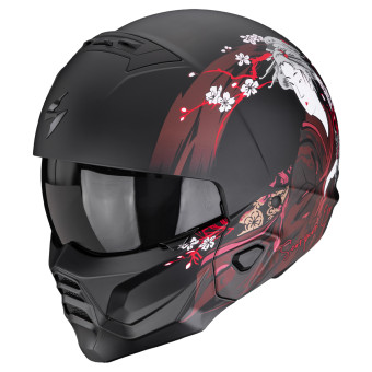 System Scorpion Exo Combat II Demure Matt Black Red