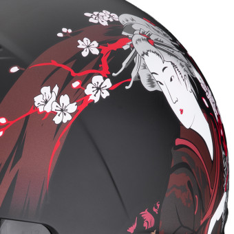 Scorpion Exo Combat II Demure Matt Black Red