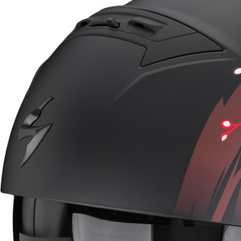 Scorpion Exo Combat II Demure Matt Black Red