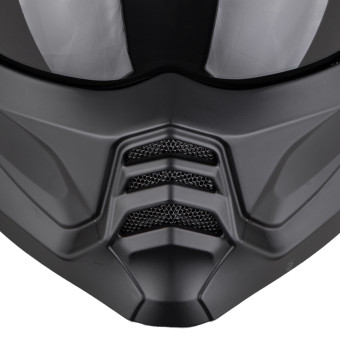 Scorpion Exo Combat II Demure Matt Black Red
