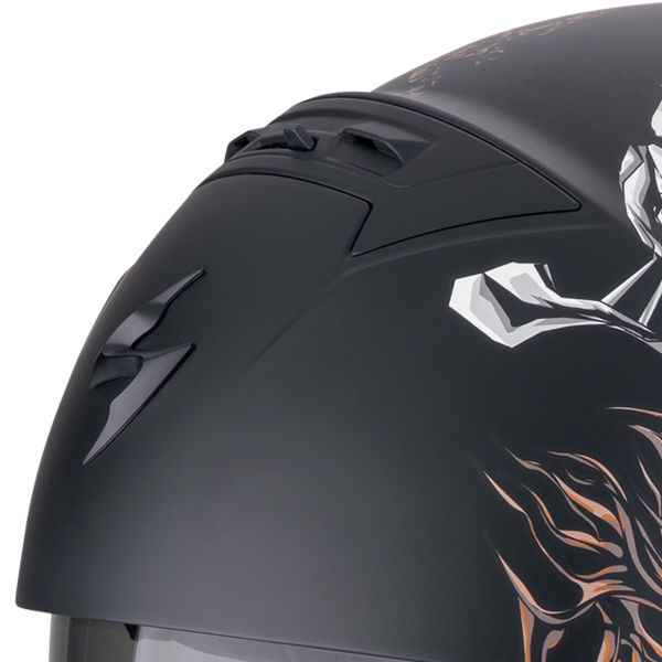 Scorpion Exo Combat II Genesis Matt Black White Gold