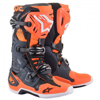 Cross Stiefel Alpinestars TECH 10 Cool Gray Orange Fluo