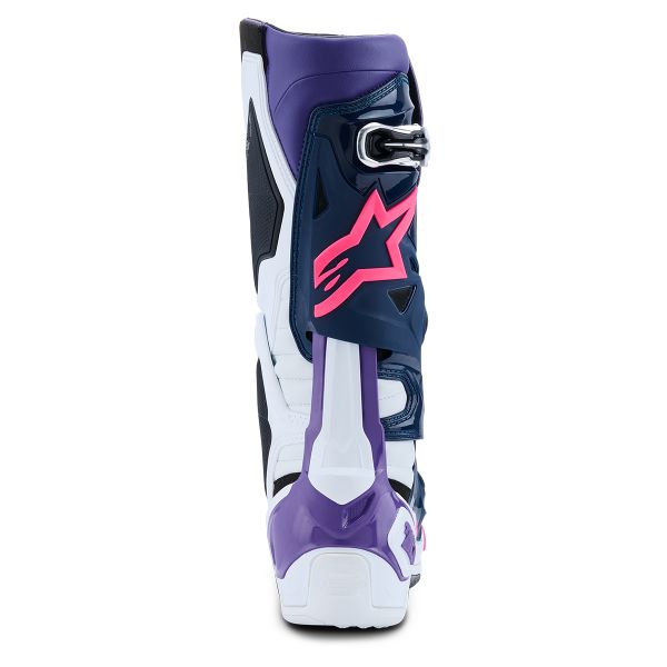 Alpinestars Tech 10 White Violet Navy Blue Pink Fluo