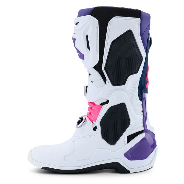 Alpinestars Tech 10 White Violet Navy Blue Pink Fluo