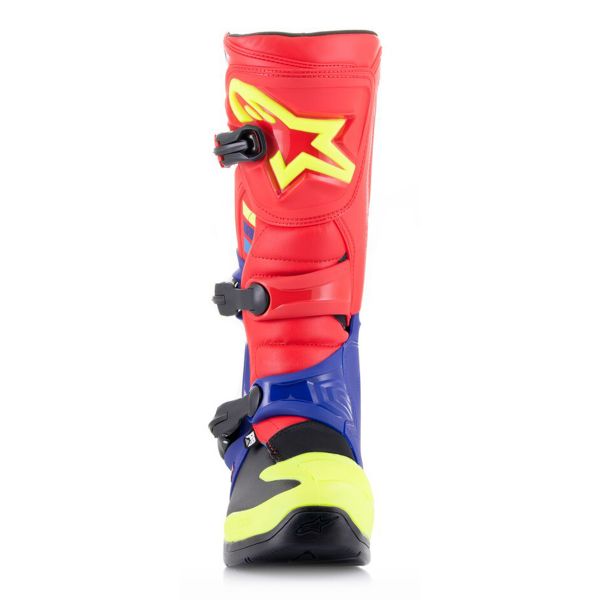 Alpinestars Tech 3 Bright Red Dark Blue Yellow Fluo